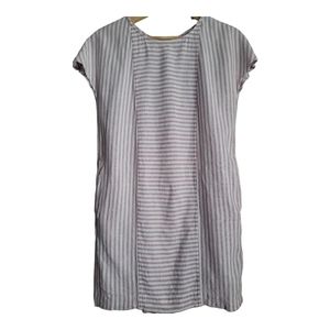 Madewell Striped Linen & Viscose Dress Size XXS